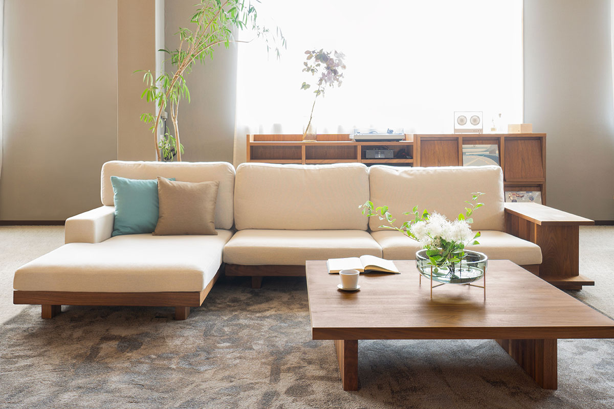 DANISH LOW LIVING TABLE(幅120cm x 奥行75cm x 高さ35cm)の通販