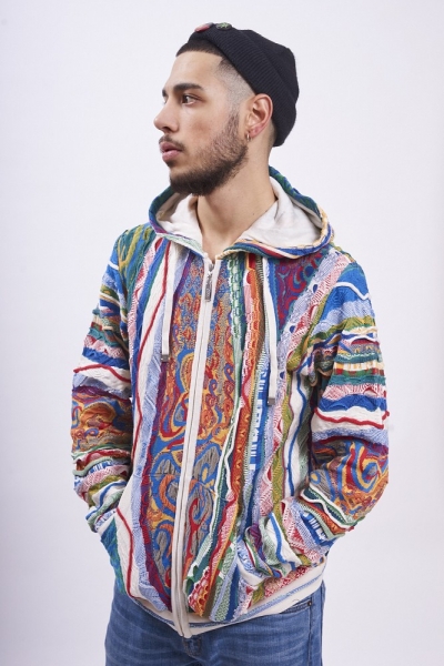 Coogi Biggie Zipper GRN/BLUE MLZ | Sweater | Apparel | MDCN