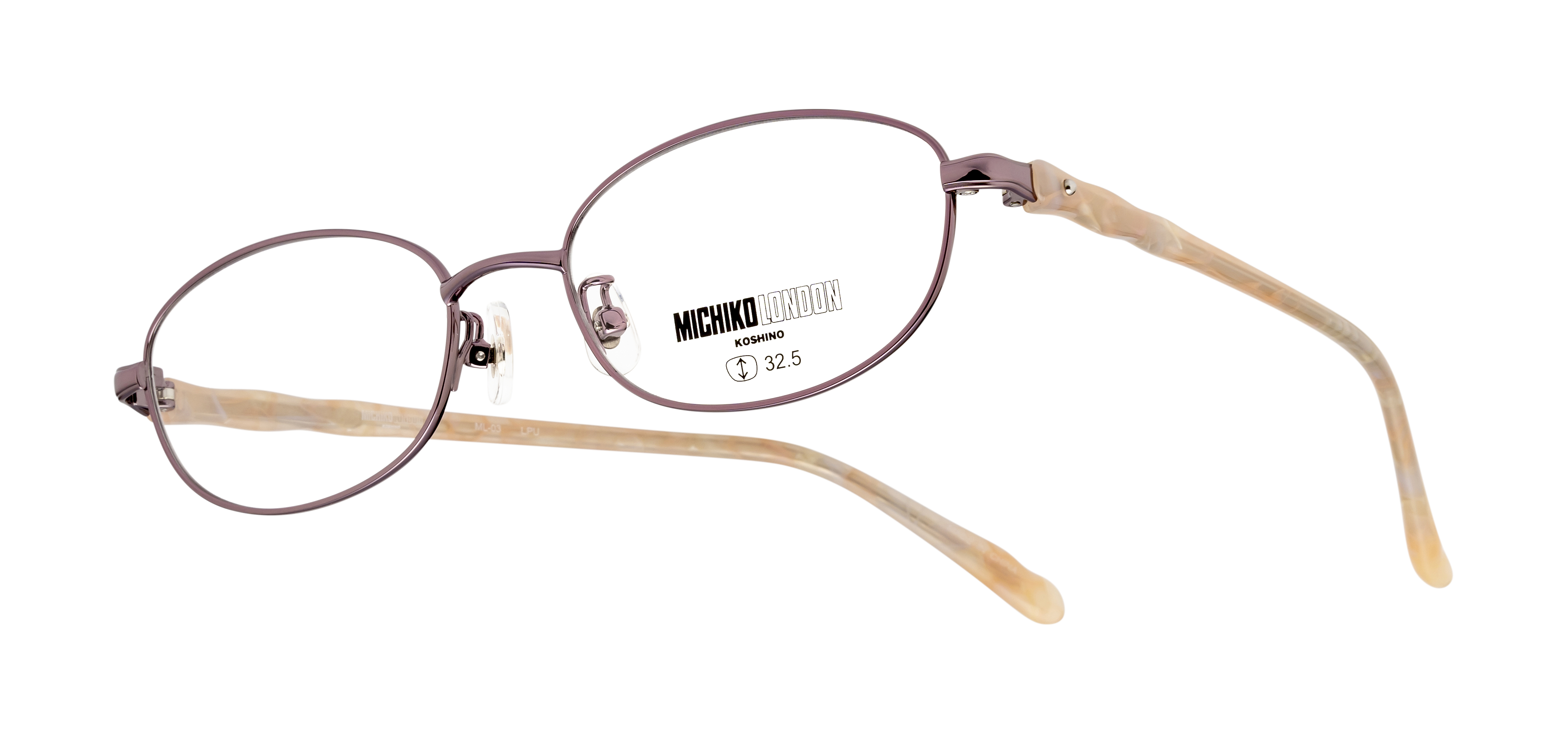 WEB限定SALE]MICHIKO LONDON ML-03(51 ﾗｲﾄﾊﾟｰﾌﾟﾙ): メガネフレーム