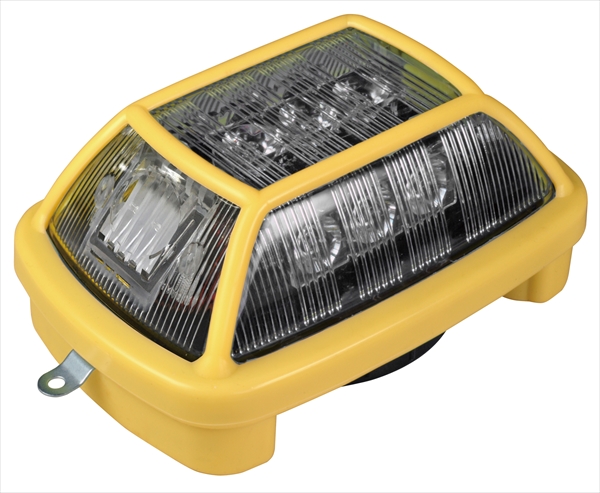 電池式LED警告灯 ニコハザード・ファブ 3面 赤発光＋ブザー VK16H