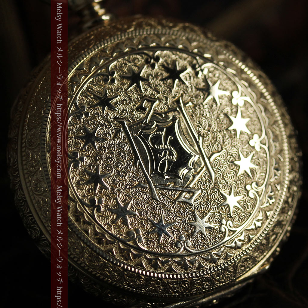 清*水様 1900年代 アメリカ製 ウォルサム 金張り 実動品 24の星が輝く