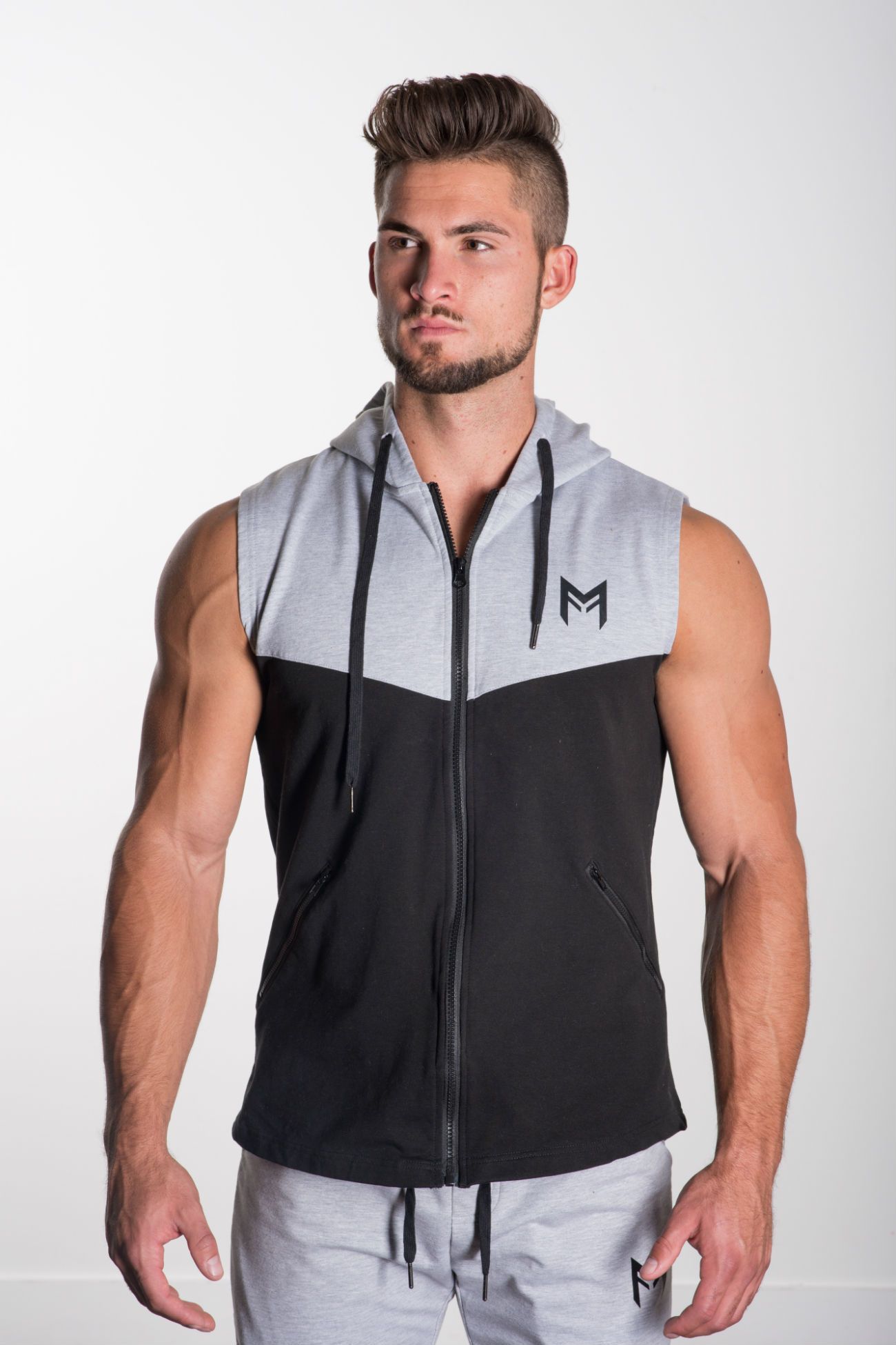 MFF Zip-Up Sleeveless Hoodie – Muscle Fitness Factory