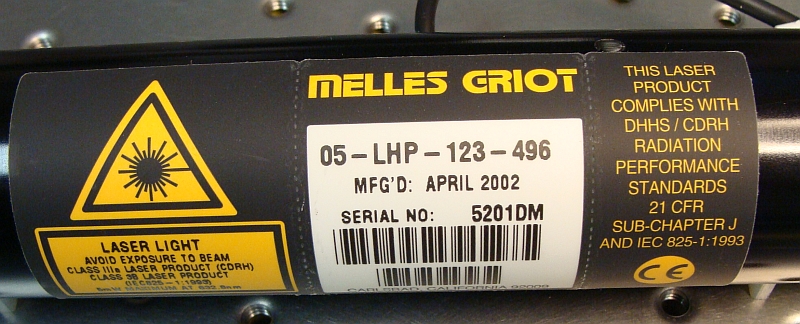 Melles Griot 05-LHP-123-496 HeNe Head – Meredith Instruments