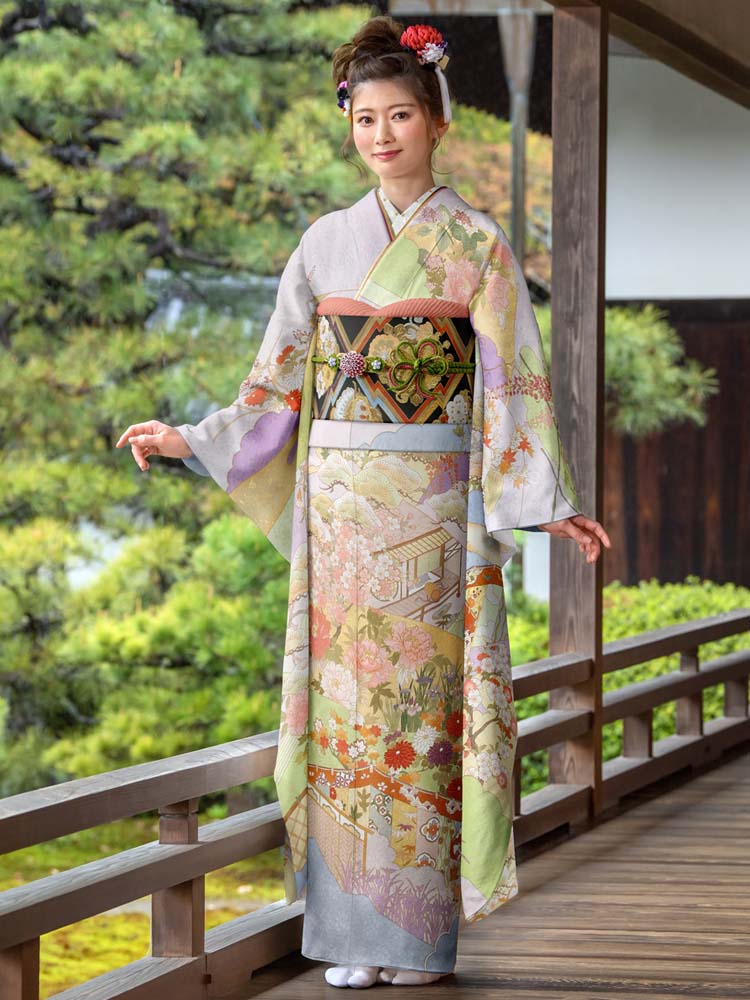 藤井寛 手描き京友禅振袖 | 岐阜で藤井寛の振袖を探すなら三ツ星