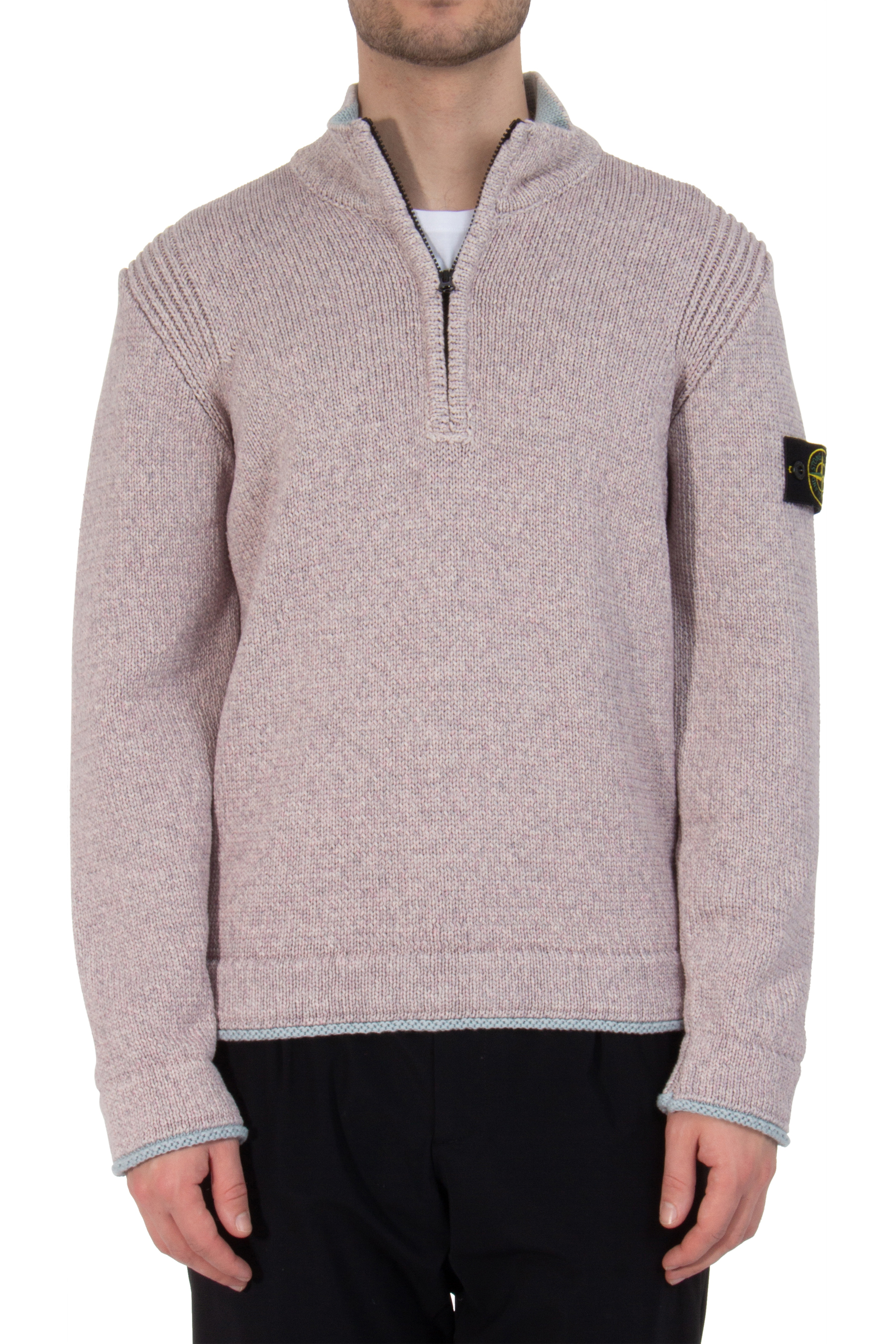 STONE ISLAND Spray-Coloured Cotton Half Zip Sweater | XL