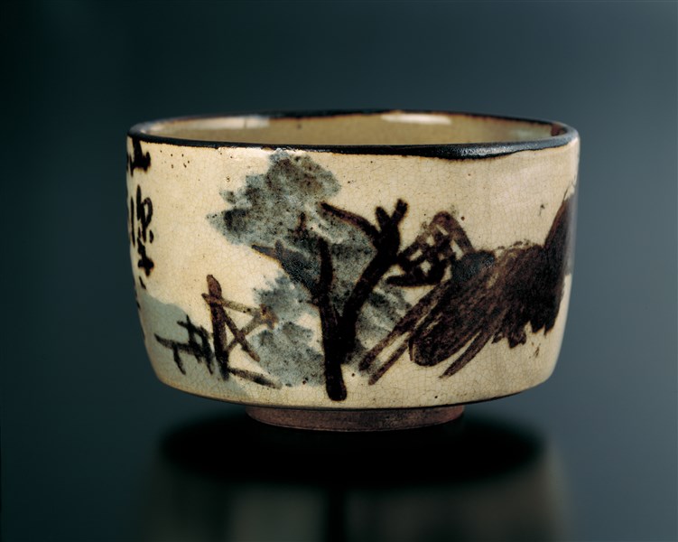 乾山銹絵染付山水図茶碗 - MIHO MUSEUM