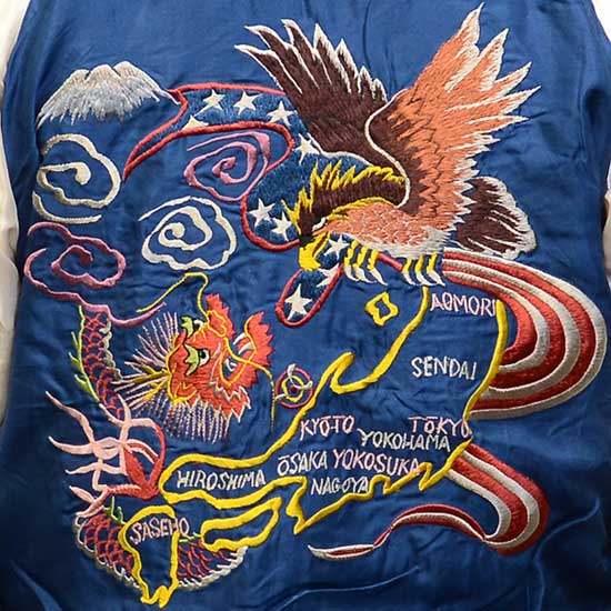 テーラー東洋スカジャン「GOLD DRAGON×EAGLE＆DRAGON」龍×鷲＆龍・復刻