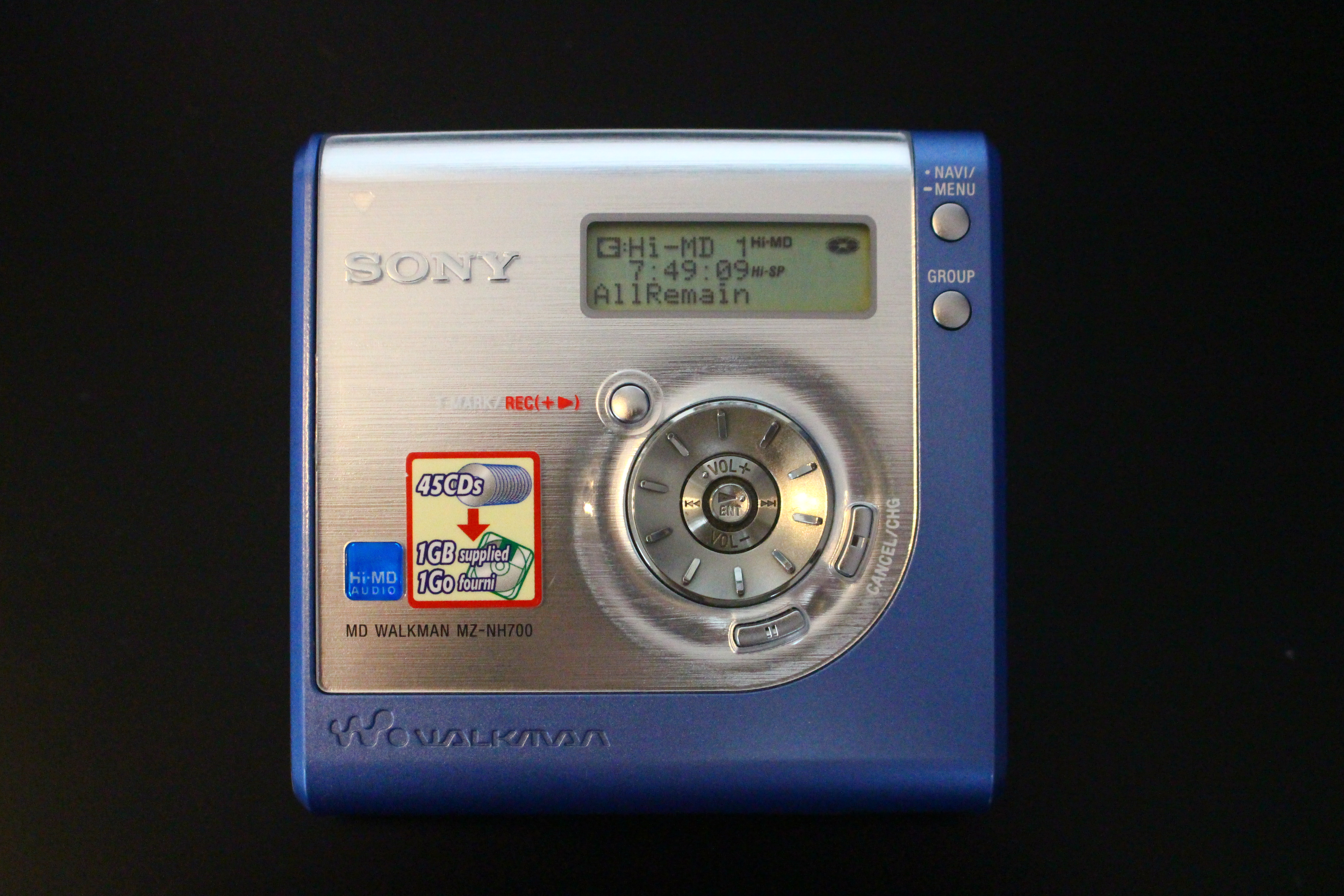 Sony MZ-NH700 / MZ-NHF800 [MiniDisc Wiki]