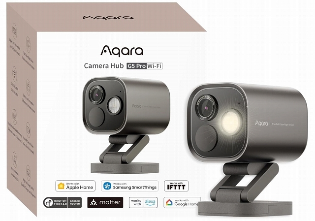 Aqara 防犯カメラ G5 Pro Wi-Fi | 屋内屋外兼用カメラ | フルカラー