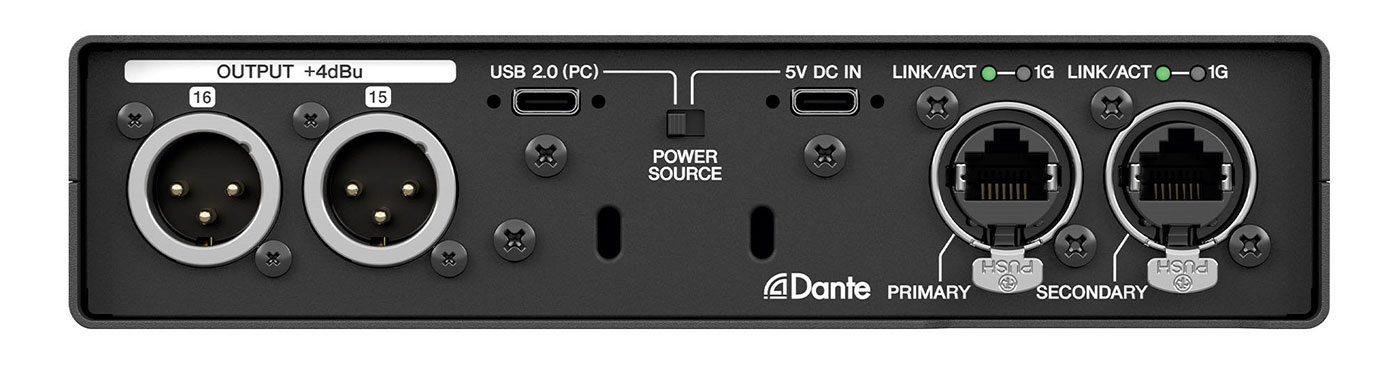 YAMAHAが、Dante・USB・アナログ入出力端子を搭載したインターフェース