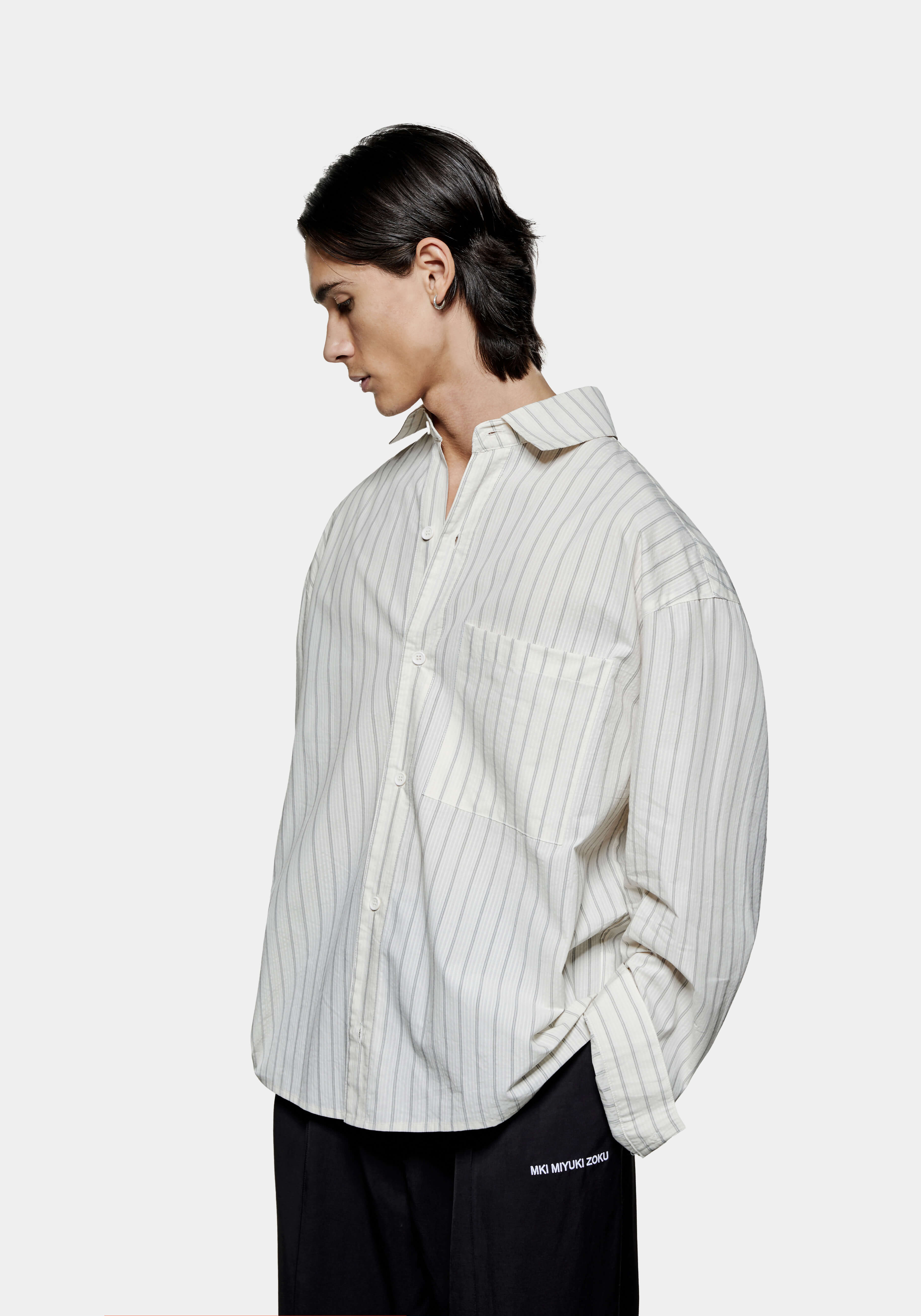 MKI OFF WHITE STRIPE BOX DRESS SHIRT – MKI MIYUKI ZOKU®