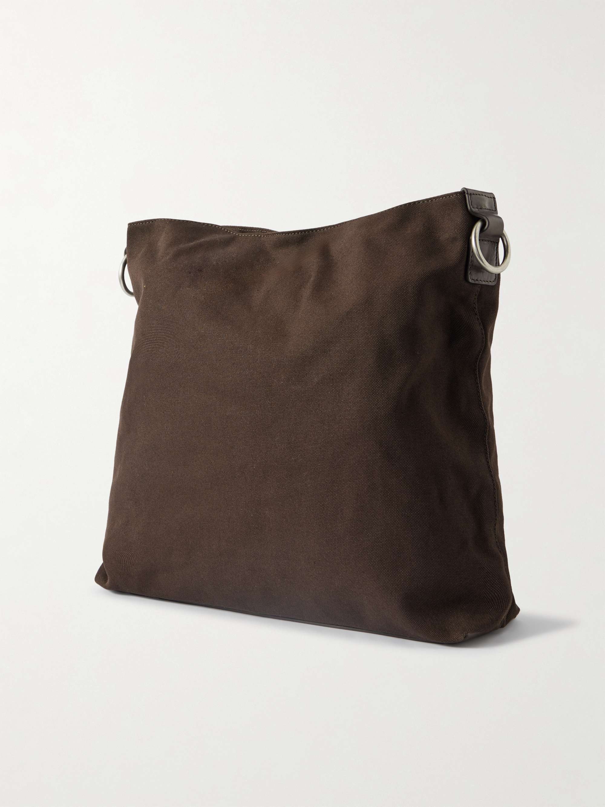 DRIES VAN NOTEN Leather-Trimmed Canvas Messenger Bag for Men | MR