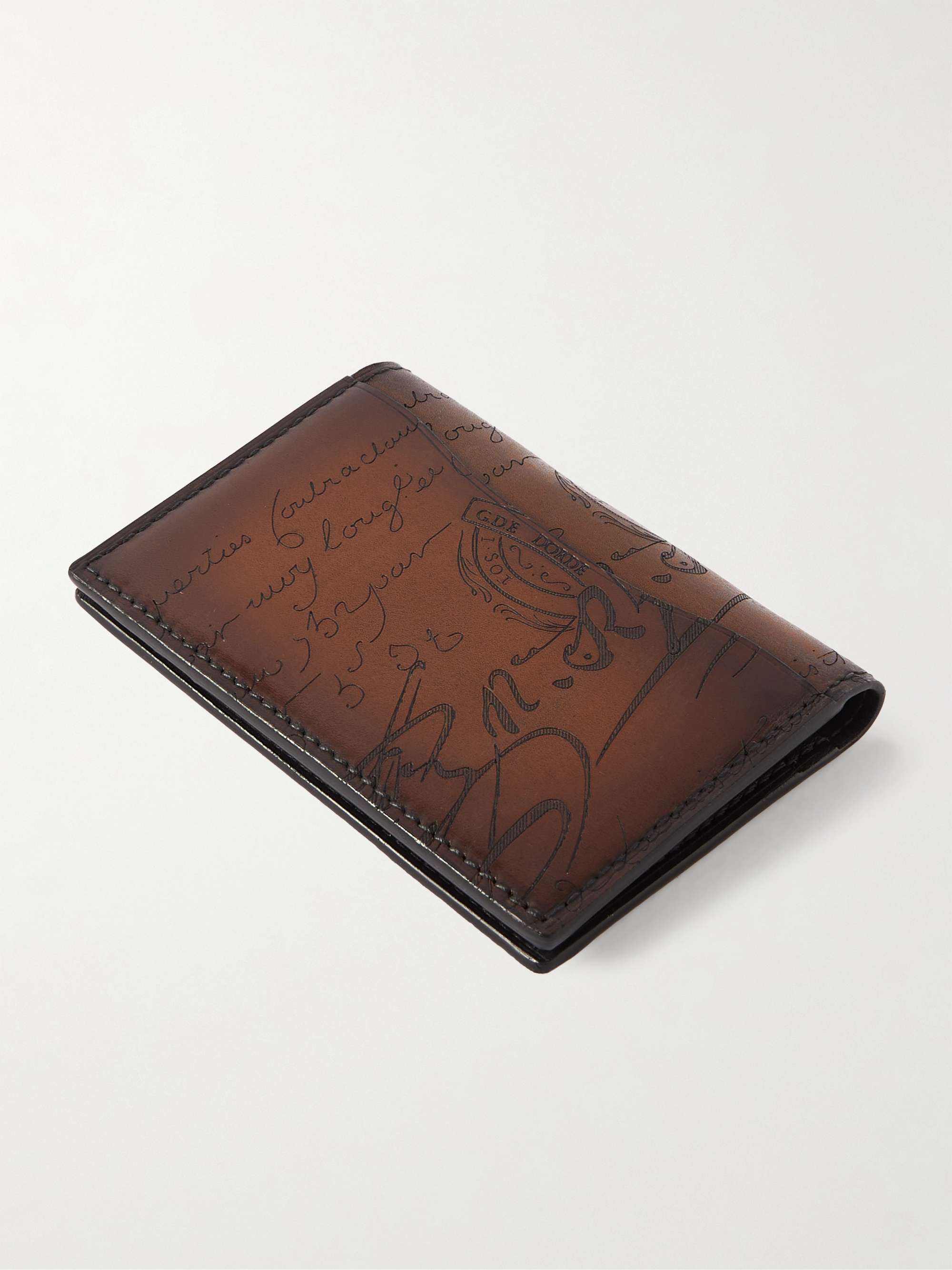 BERLUTI Jagua Neo Scritto Venezia Leather Bifold Cardholder for