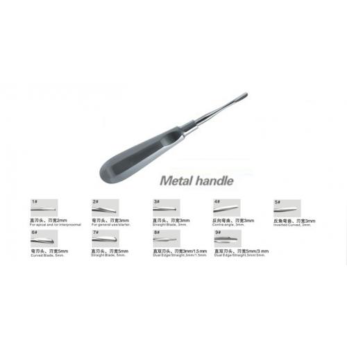 歯科抜歯用ルートエレベーター（メタルハンドル）（1本入）-歯科抜歯用