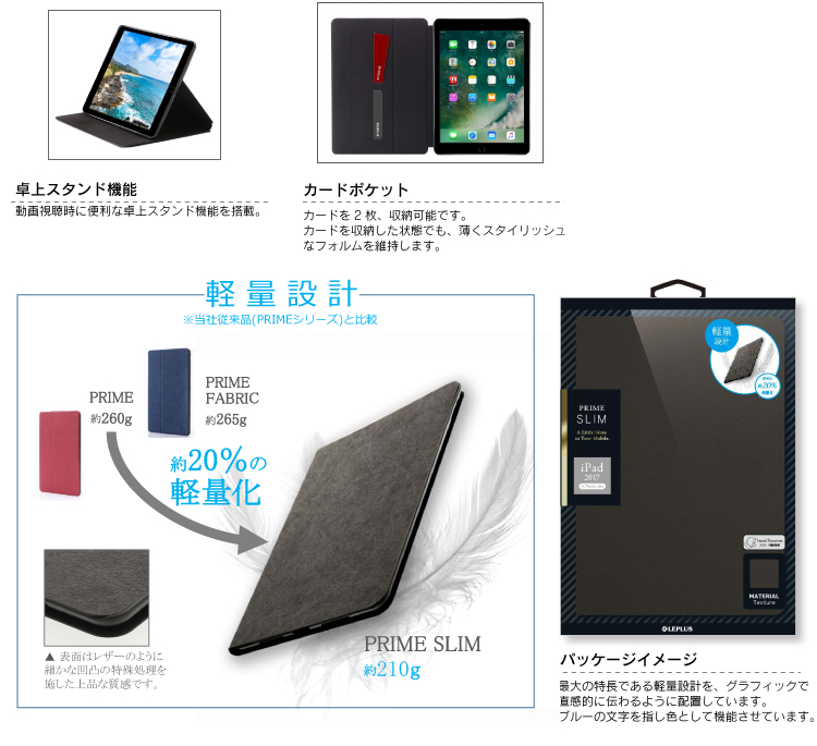 iPad Pro 12.9inch/iPad Pro 薄型・軽量フラップケース 「PRIME SLIM