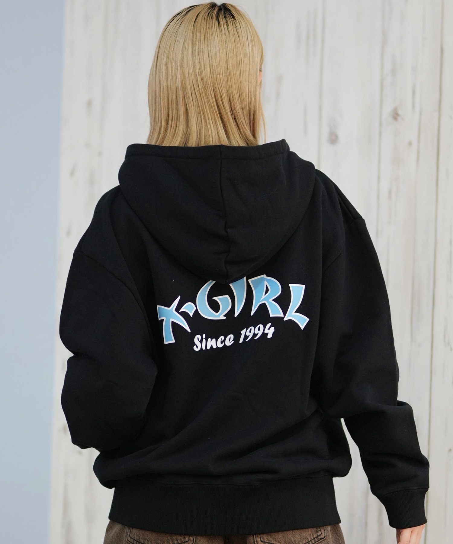 X-GIRL エックスガール ジップアップ パーカー レディース バック