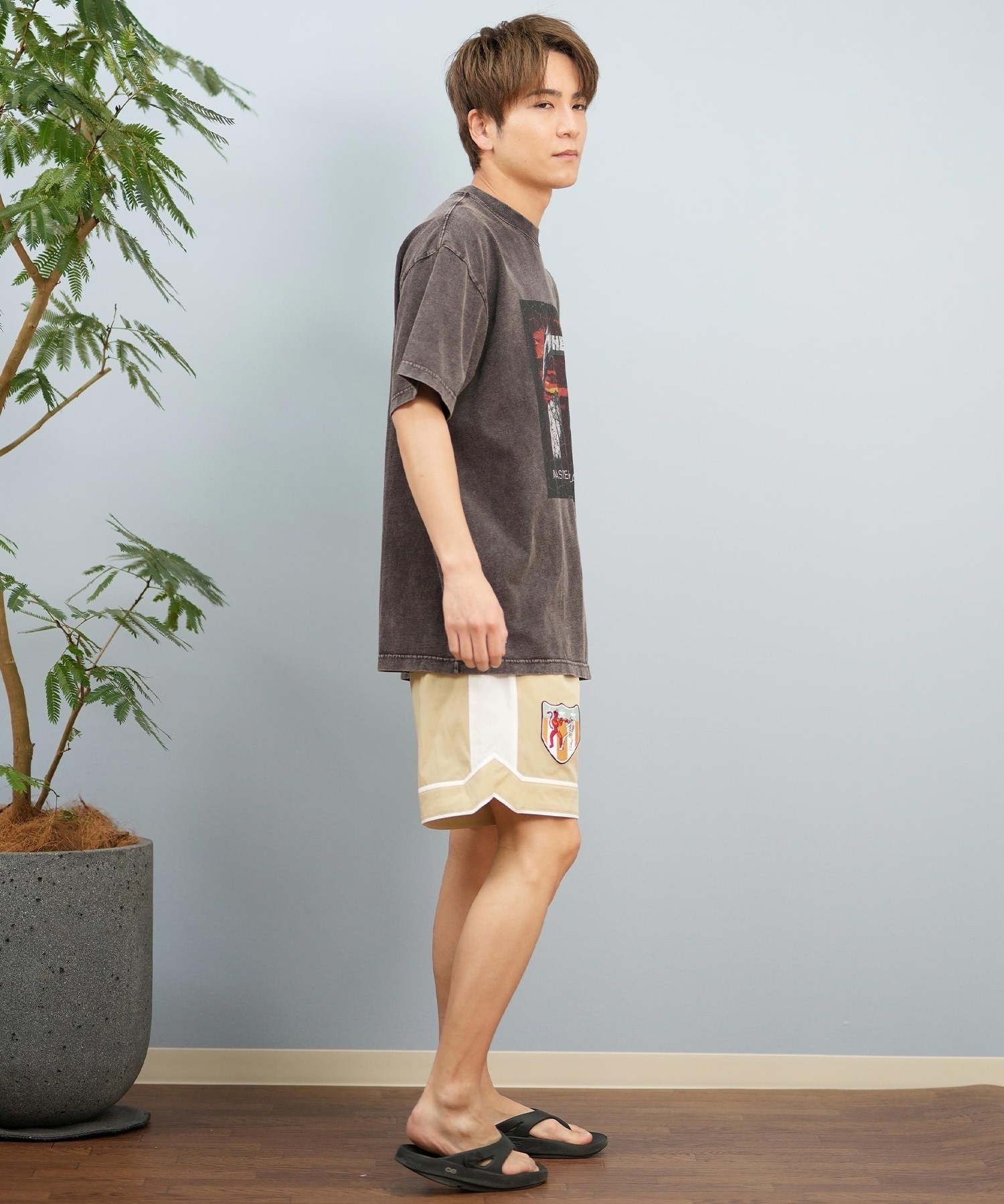 LOST ロスト 半袖 Tシャツ メンズ フロントプリント バンドT L25S-2108