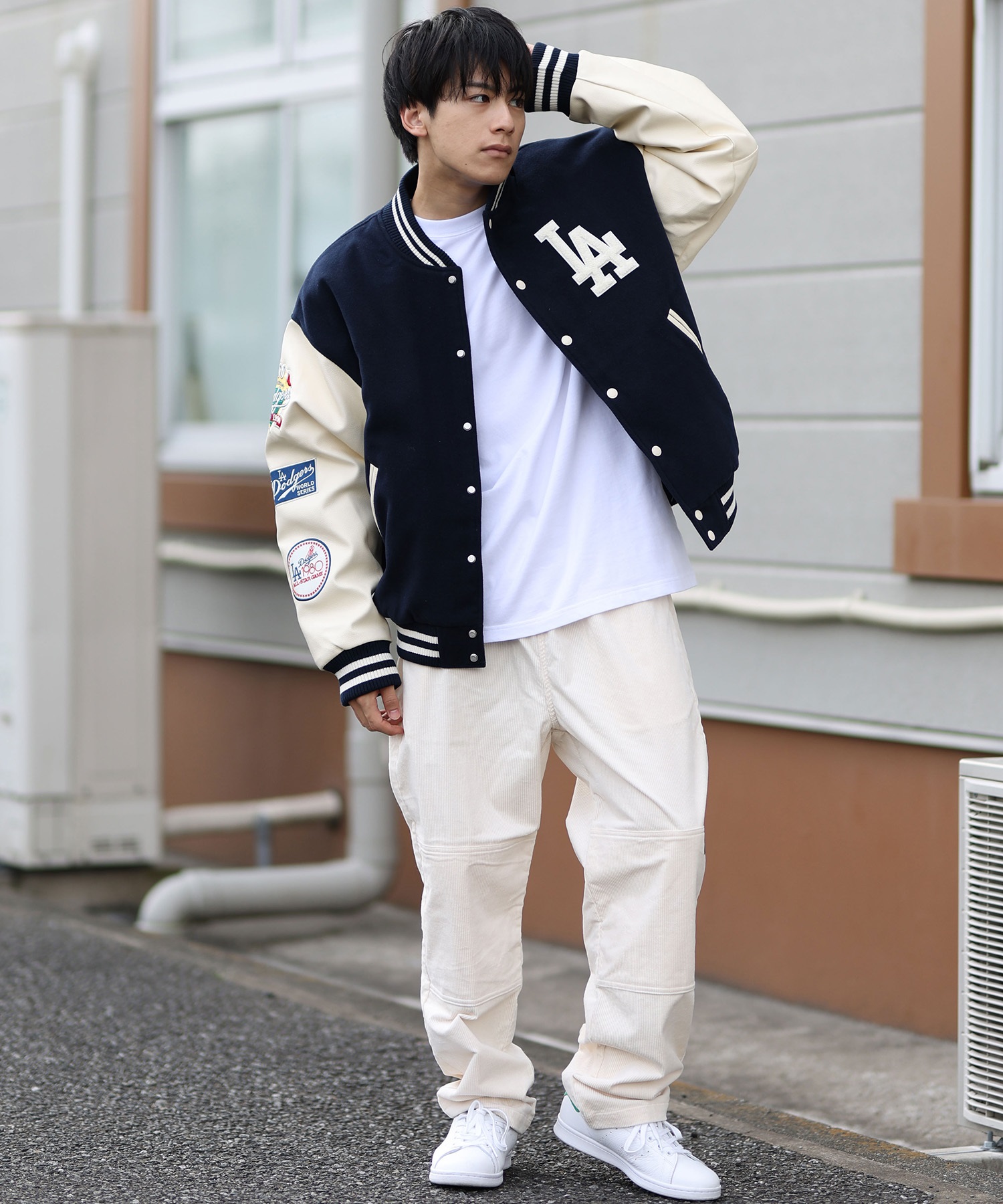 NEW ERA ニューエラ アウター スタジャン メンズ MLB パッチ ヴァー