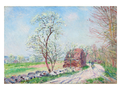 ヴィル＝ダヴレー 牧草地からコローの家へと続く道 | 村内美術館 家具