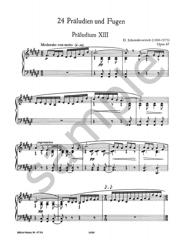 24の前奏曲とフーガ・Op.87・Vol.2（ドミートリイ・ショスタコーヴィチ