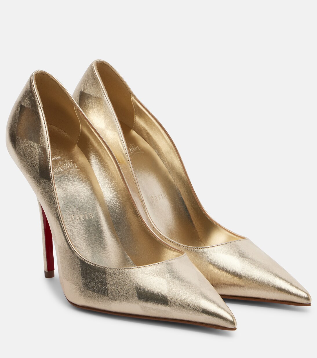 Miss Z metallic leather pumps in gold - Christian Louboutin