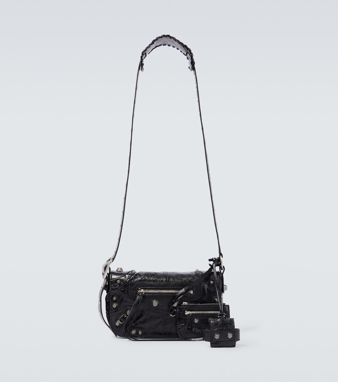 Le Cagole XS leather crossbody bag in black - Balenciaga | Mytheresa