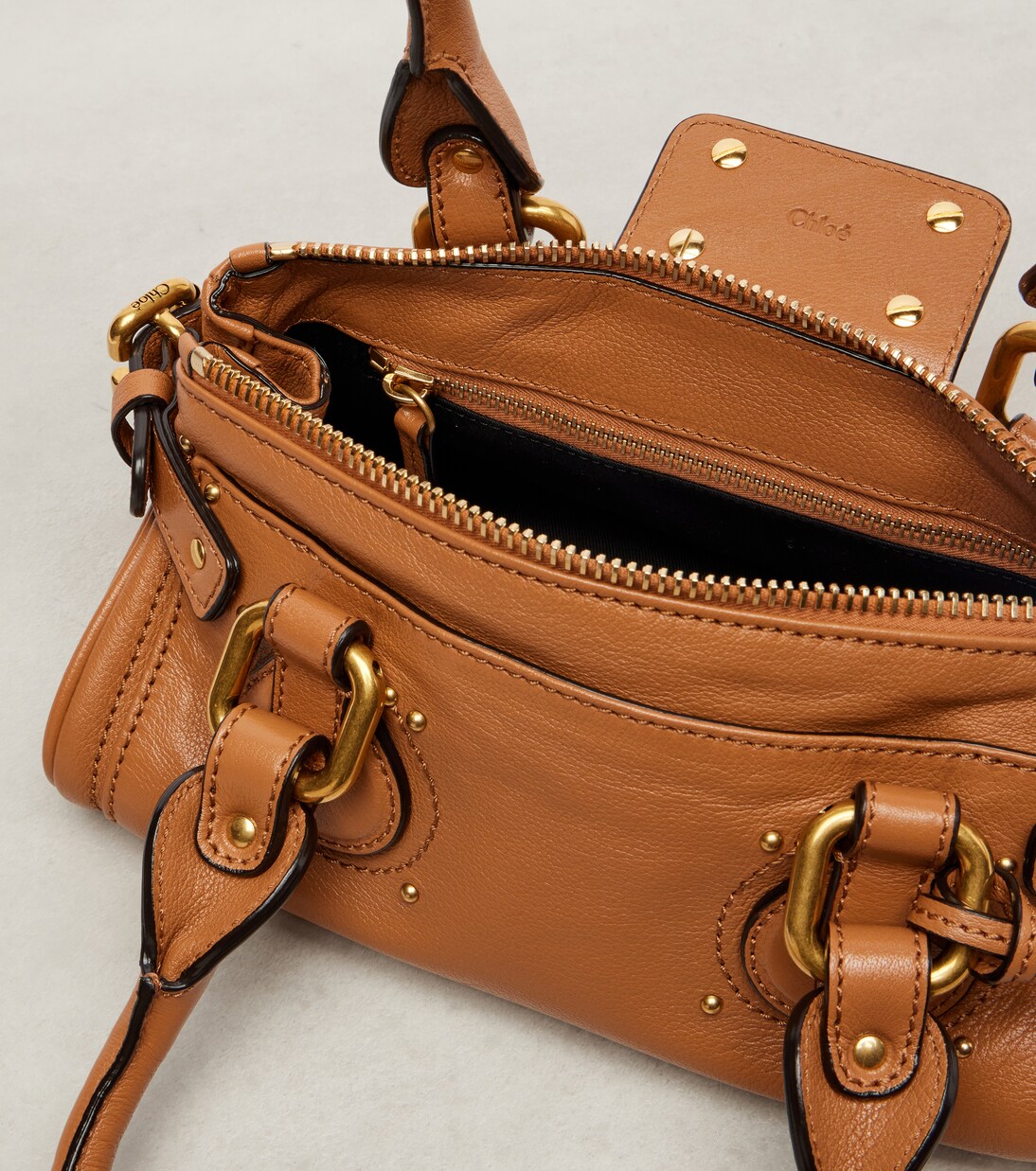 Paddington leather shoulder bag in brown - Chloe | Mytheresa