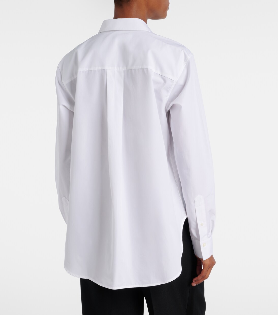 Cotton poplin shirt in white - Toteme | Mytheresa