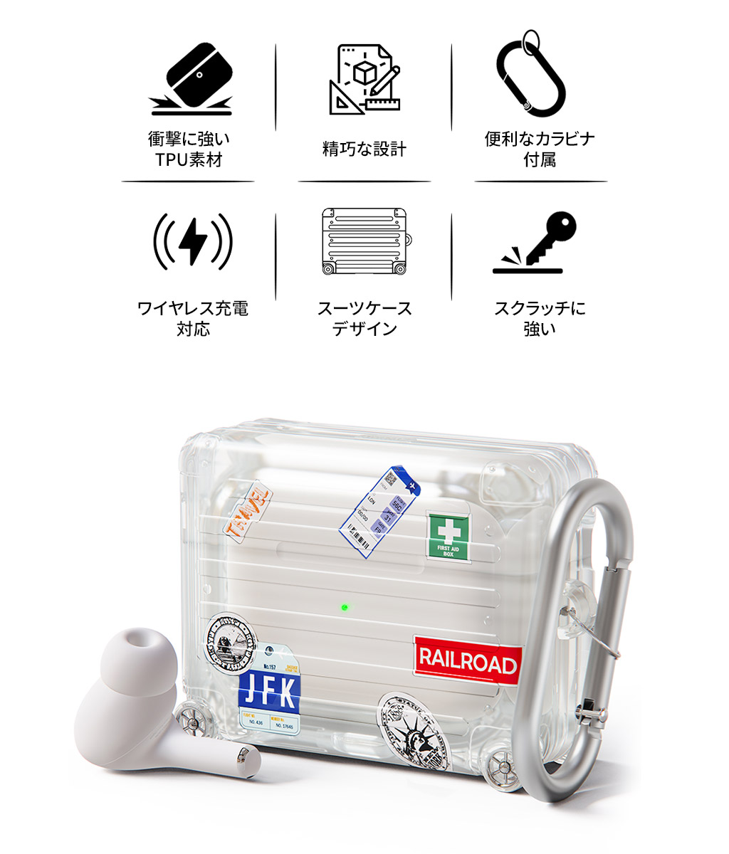 miak（ミアック） AirPods Pro 2 ケース クリア LED表示対応