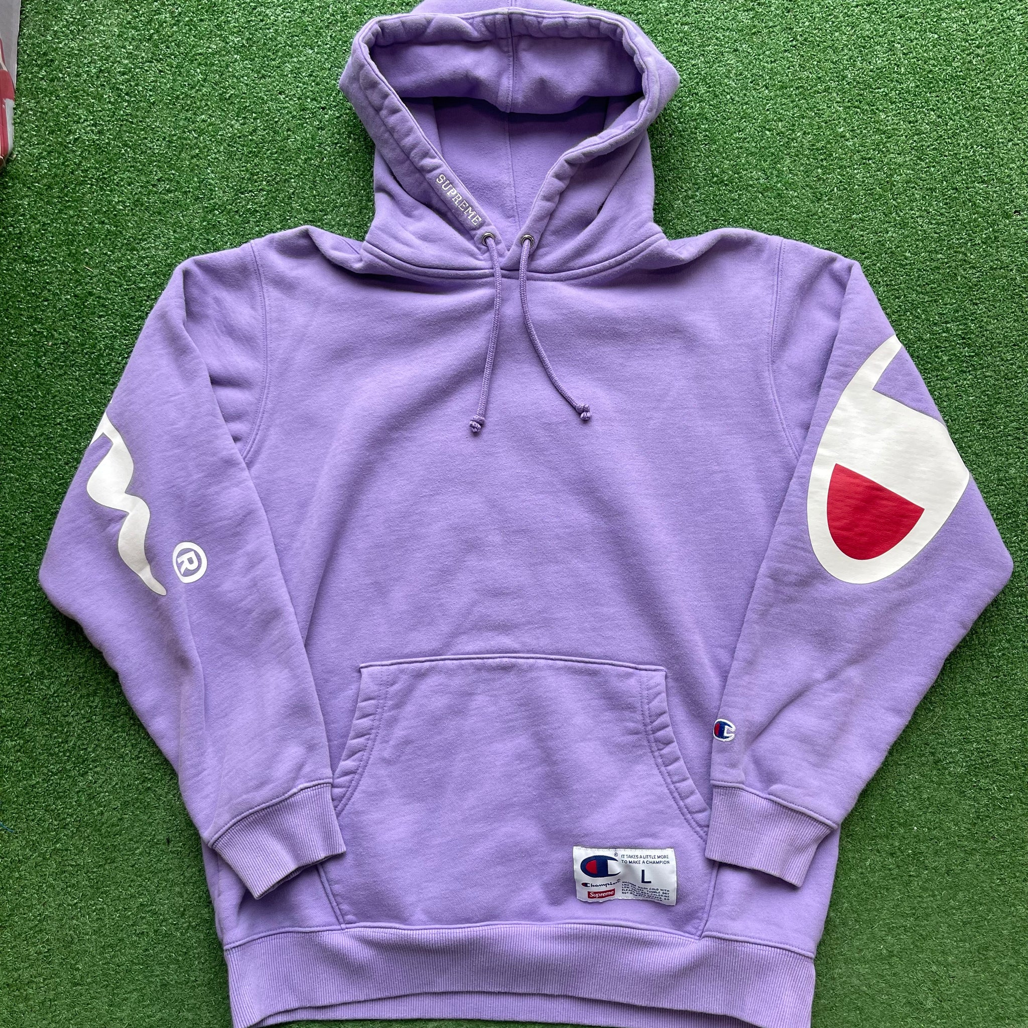 Supreme x Champion Hoodie Size L – My Cuzin Vintage