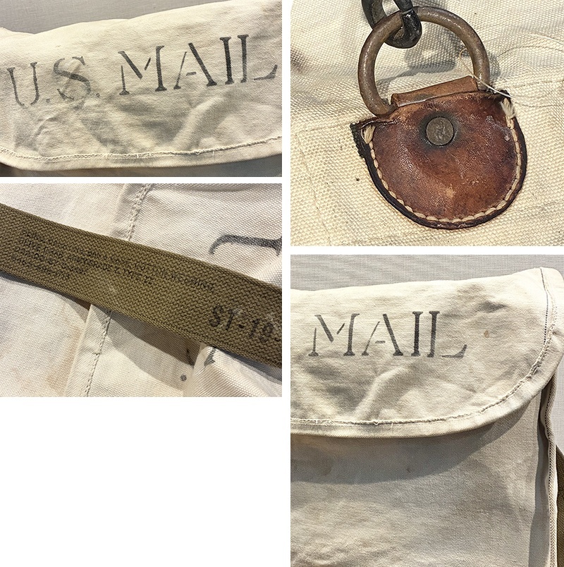 40s~【ビンテージ】キャンバス地【US MAIL BAG】USPS【メールバッグ