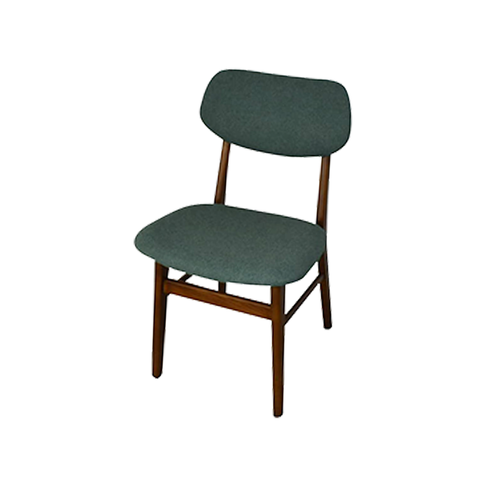 チェアRY42【送料無料】ウォールナット/ダークグリーン | NOCEノーチェ