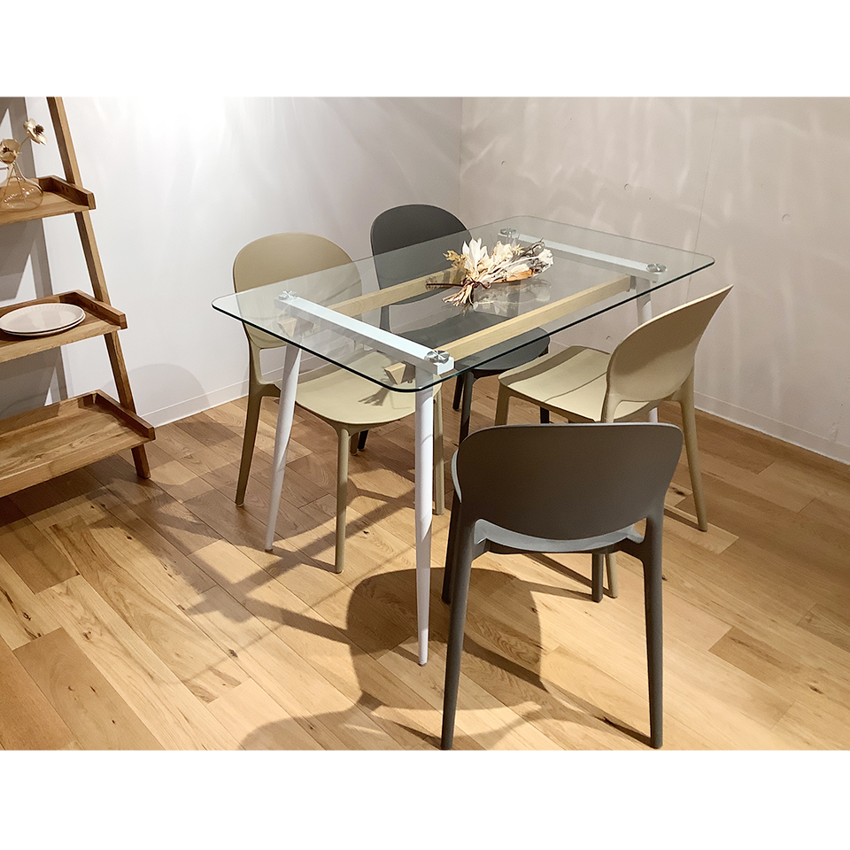 グラストップテーブル SDT2051【送料無料】ホワイト | NOCEノーチェ