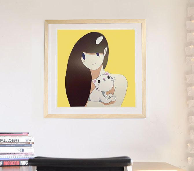 原画 オリジナル 天野タケル Lemon 61x61xm 天野タケル