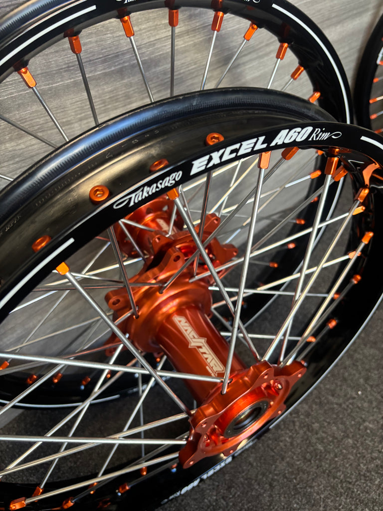 2003-2026 KTM/Husky/GasGas 125-450 Custom Wheel Set - Orange/Black