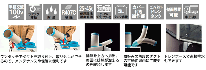 株式会社ナカトミ ｜ ツインダクトスポットクーラー SAC-3000