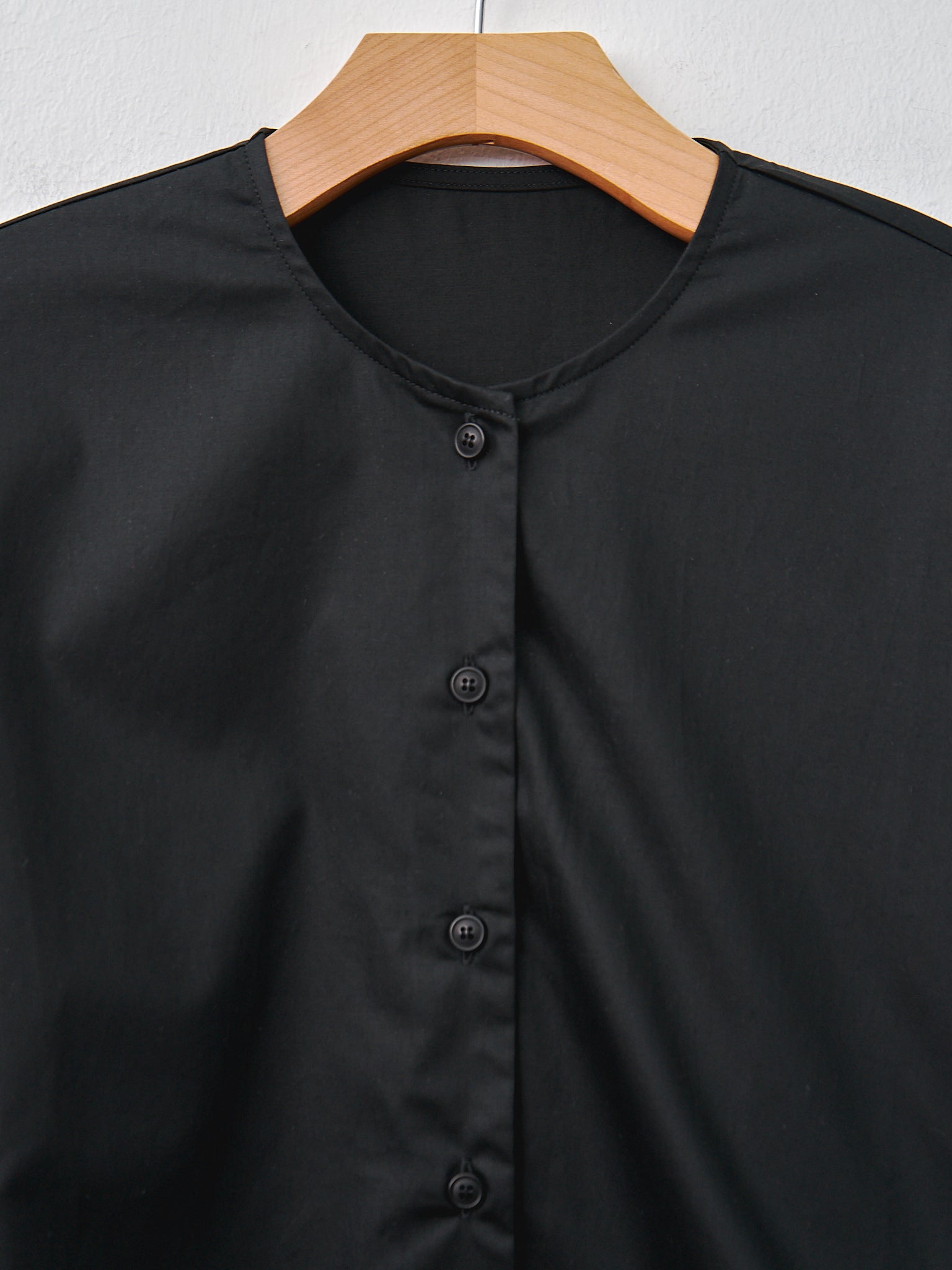 Namu Shop - Casey Casey Biggy Col Bias Shirt - Black