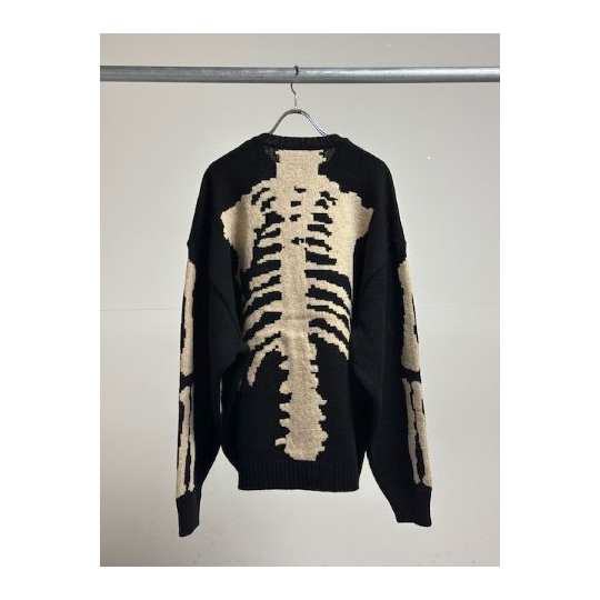 KAPITAL (キャピタル) 5G ウール BONEクルーセーターブラック s.t.c