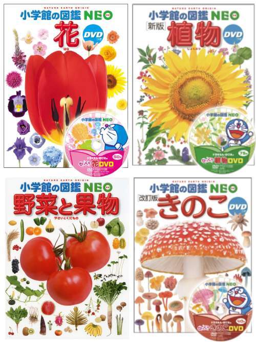 図鑑セット] 小学館の図鑑NEO 植物・きのこセット [4冊セット] 小学館