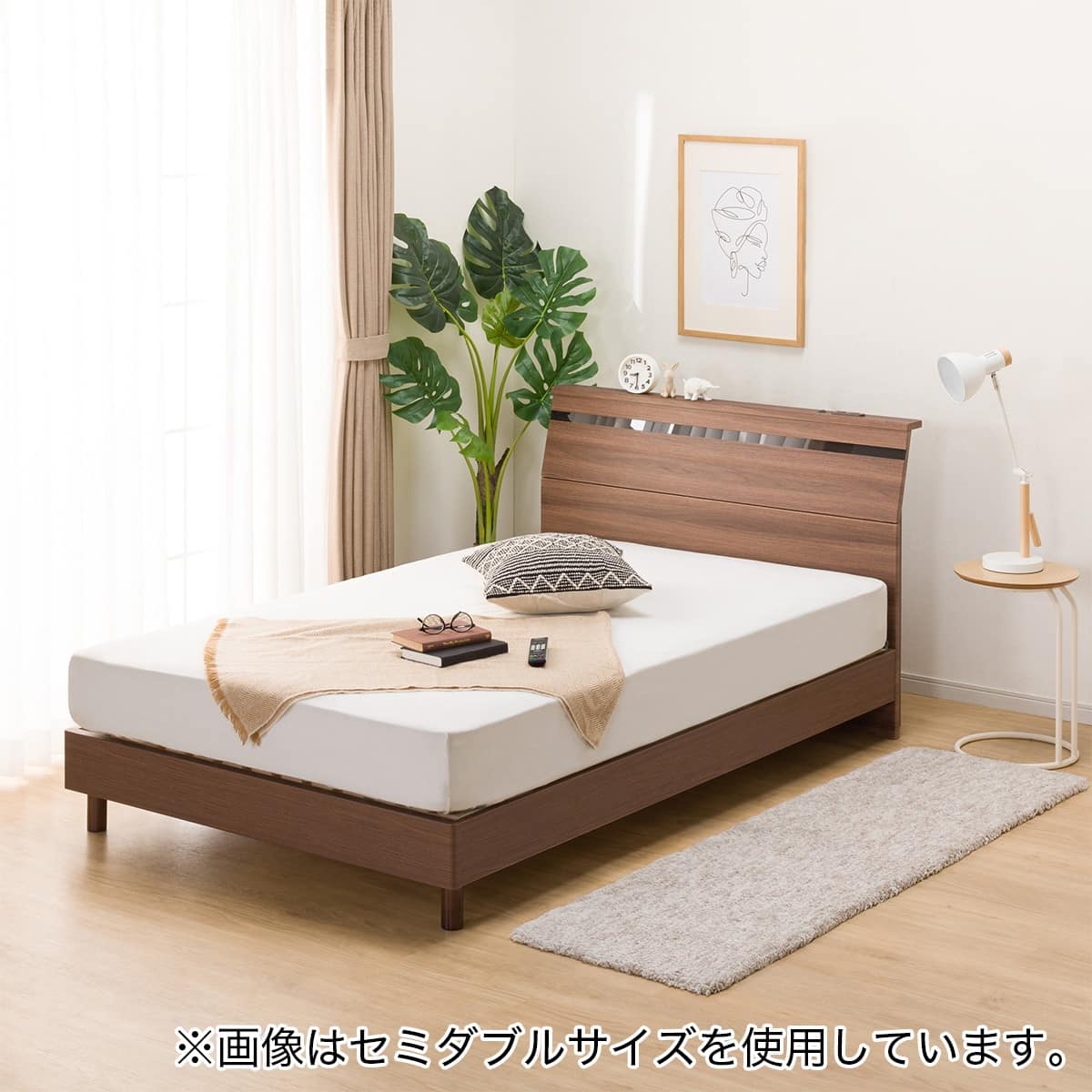 ダブルベッドフレーム(EB-002 MBR LEG/LOW) | ニトリネット【公式