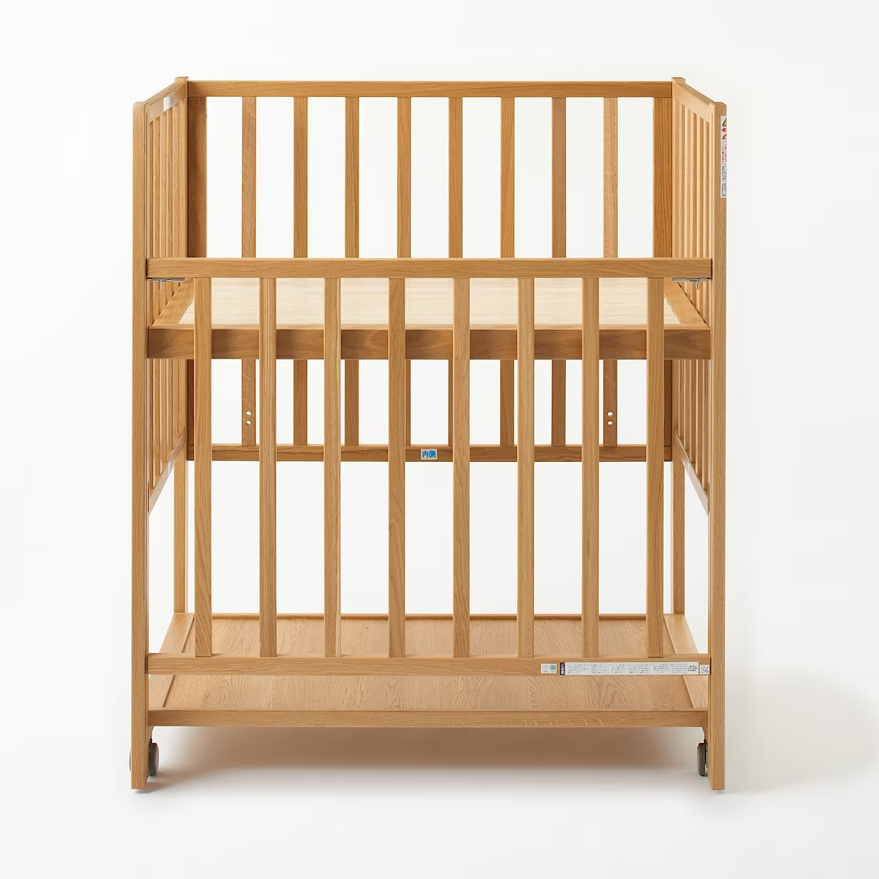 無印良品 ベビーベッド オーク材 ミニサイズ ハイタイプ レンタル