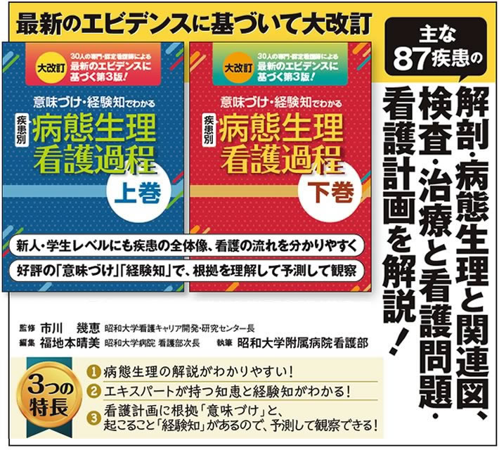 書籍 : 意味づけ・経験知でわかる疾患別病態生理看護過程 第3版 日総研