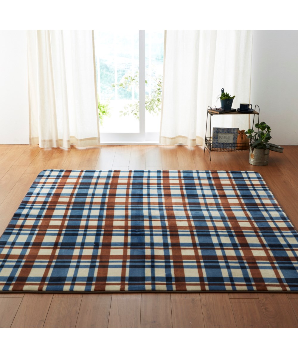 チェック柄ラグ 通販【ニッセン】
