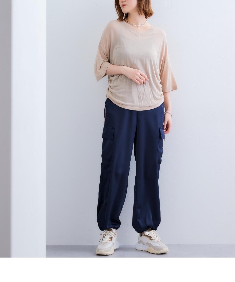 サテンパラシュートパンツ＜大きいサイズ有＞【OtonaSMILE】 通販