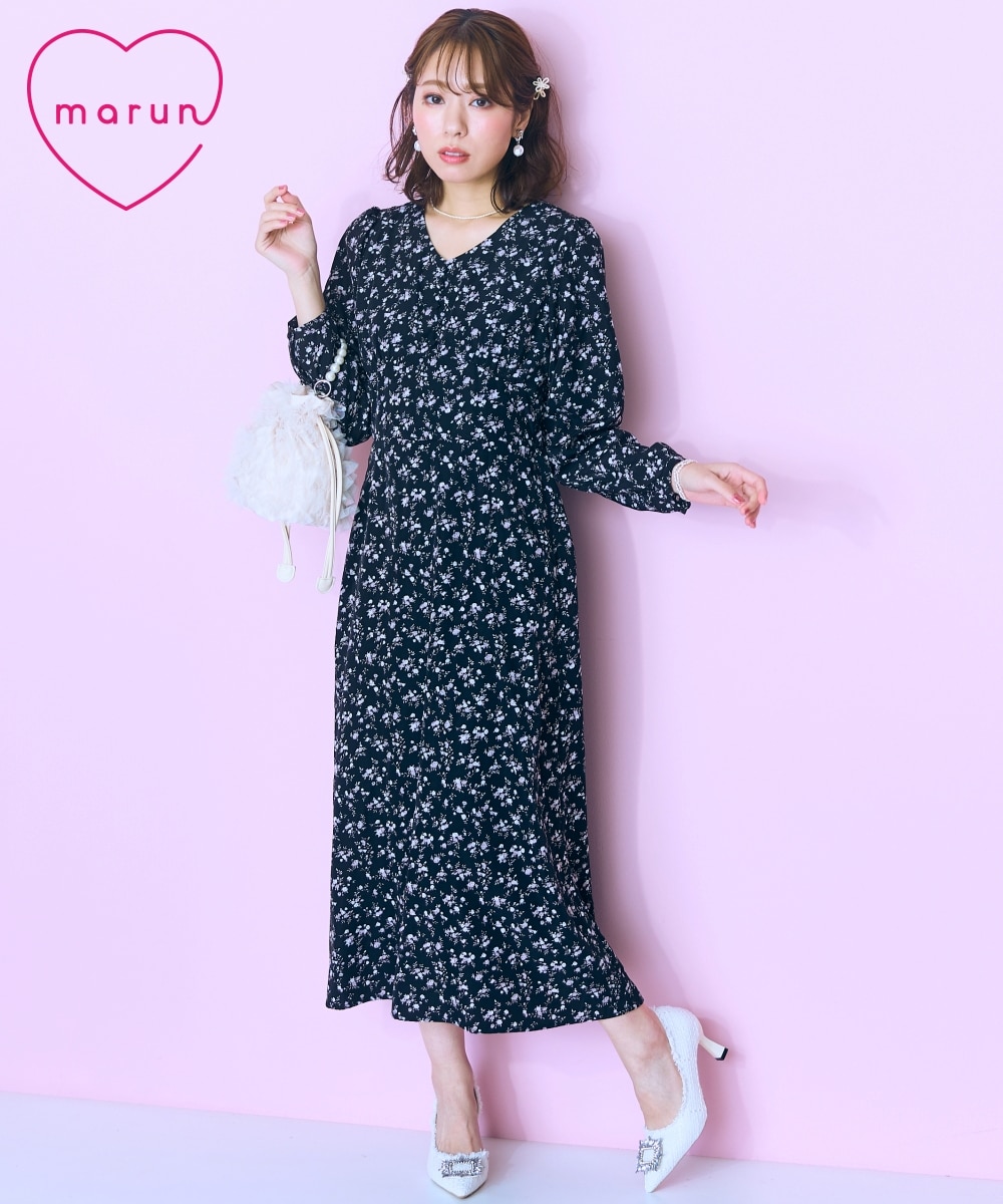 大きいサイズ＞花柄ワンピース marun 通販【ニッセン】