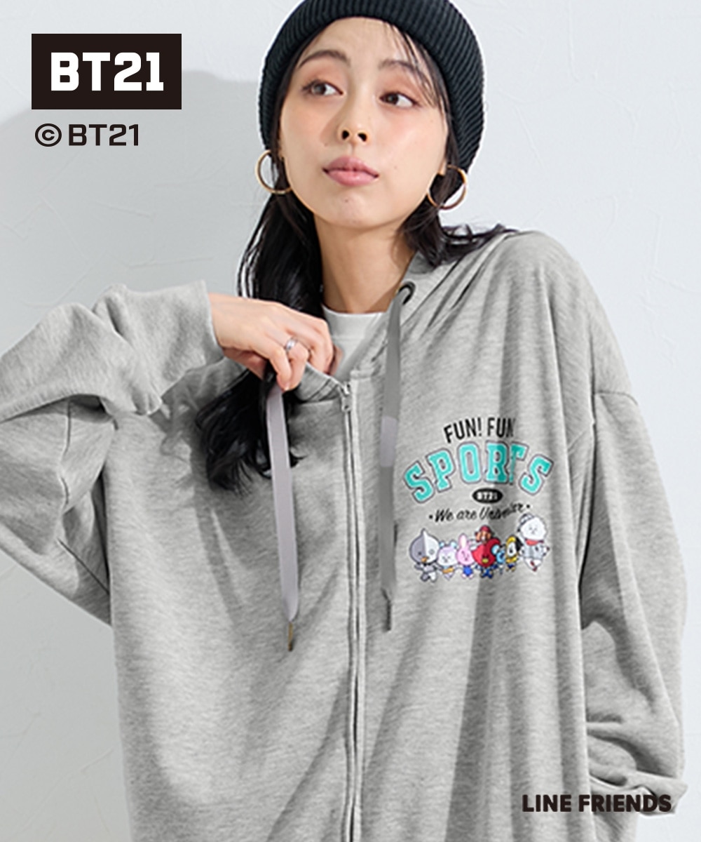 BT21】ルーズシルエットスウェットパーカー＜大きいサイズ有＞ 通販