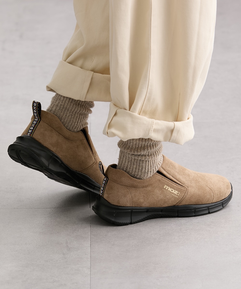 ゆったり幅広】moz（モズ）超軽量モックスリッポンスニーカー（ワイズ