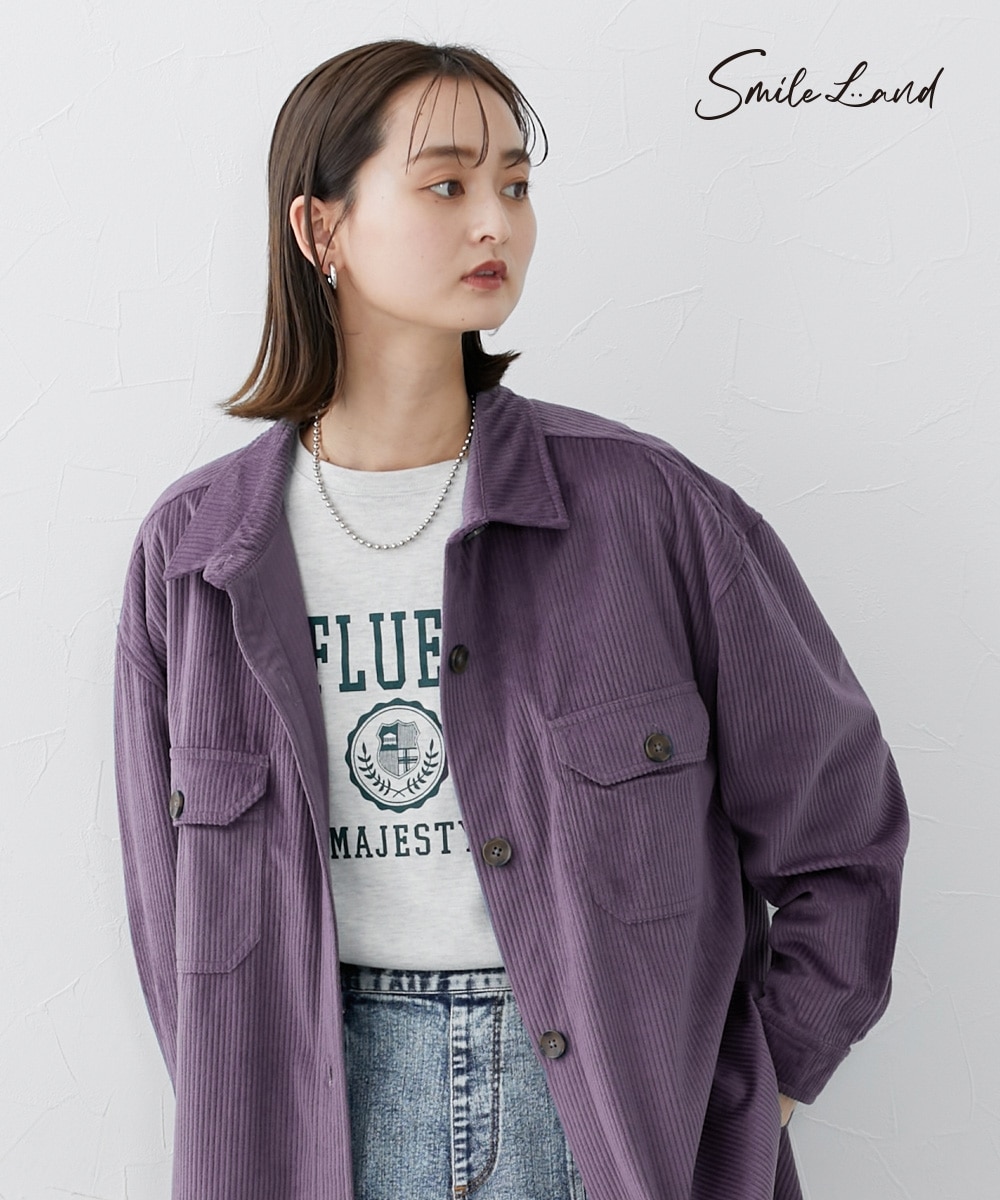 大きいサイズ コーデュロイビッグシルエットシャツジャケット 通販