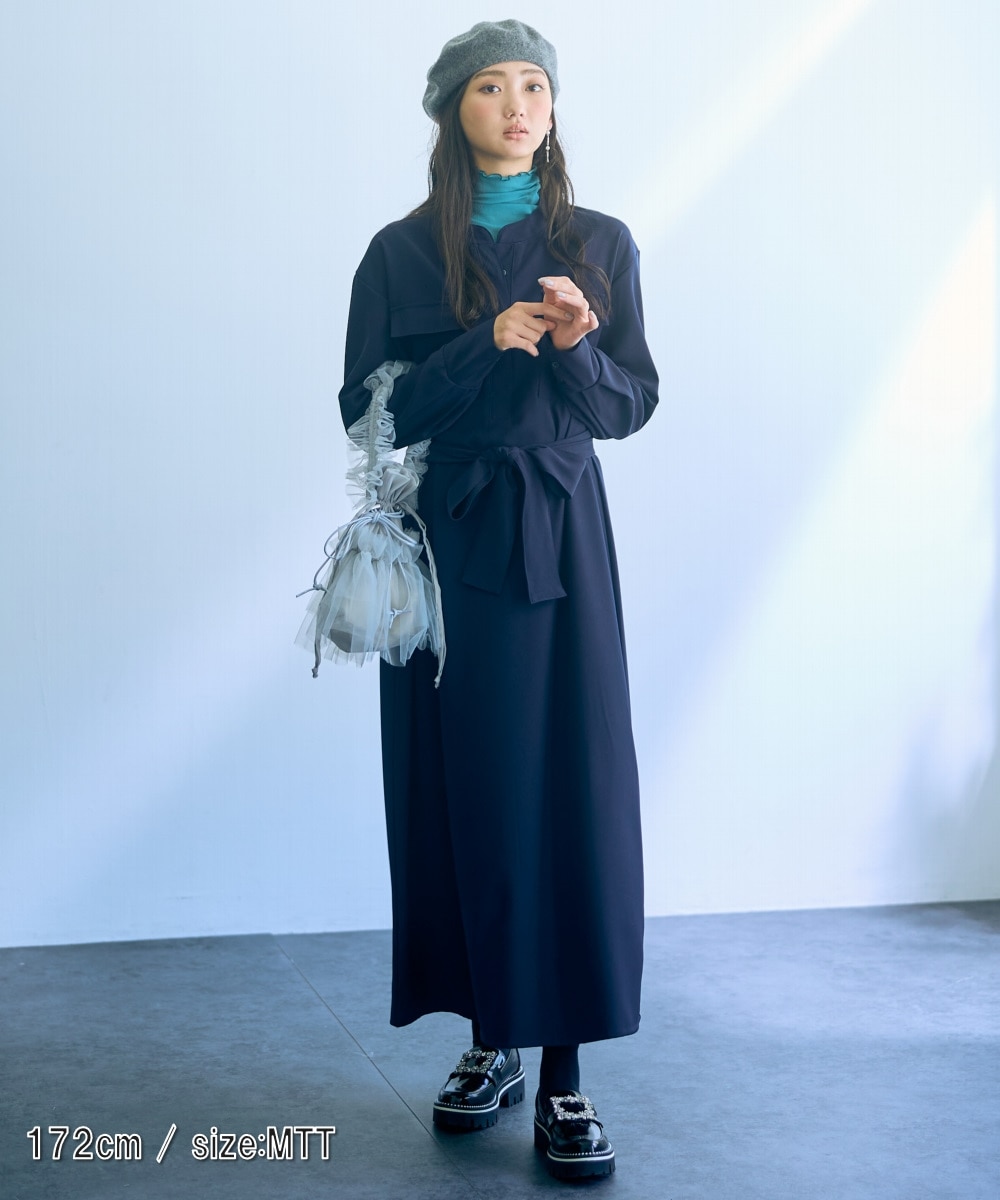 高身長 ワークシャツワンピース（トールサイズ）Essenave 通販【ニッセン】