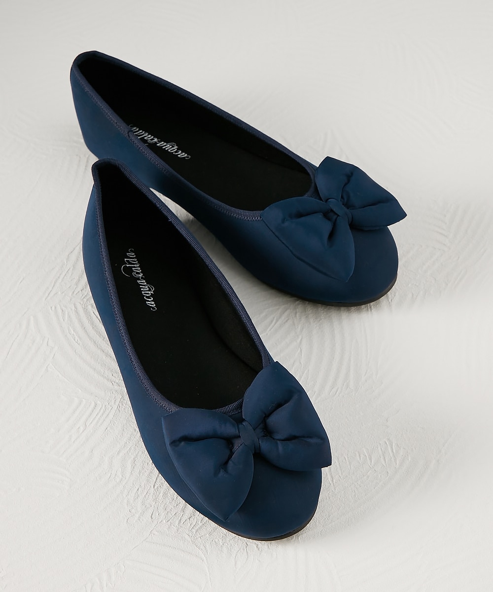Offen フリル付きネイビー フラットシューズ Offenオッフェン フラット